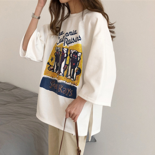 New summer Korean loose girls cool clothes giant sleeve top