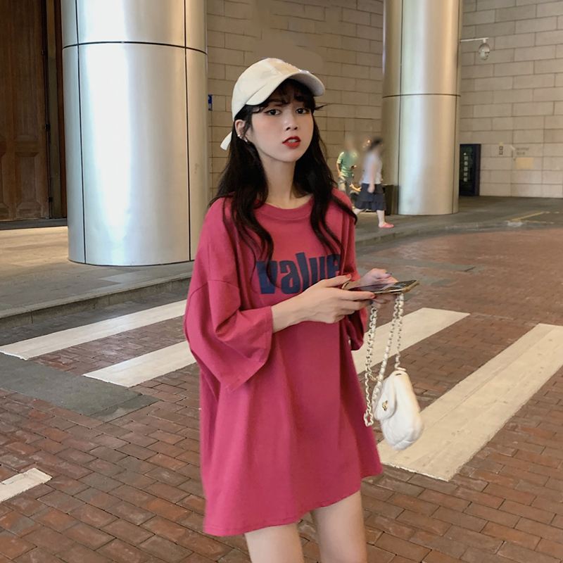 Summer new Korean loose and versatile round neck foreign style design sense of minority short sleeve T-shirt women's top fashion