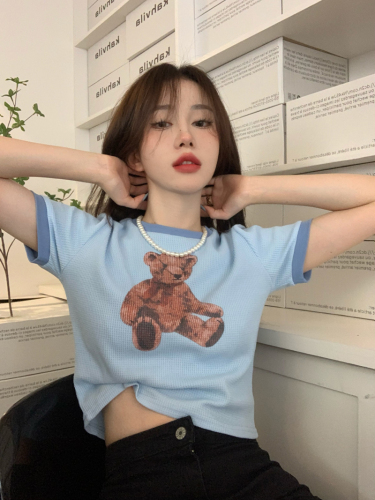 Real price, sweet and thin, exposed navel, sweet and spicy top, short T-shirt, female