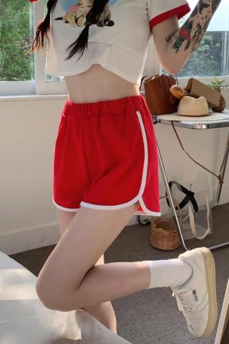 Real price summer hot long legged girls' super shorts, hip lifting, thin contrast casual pants