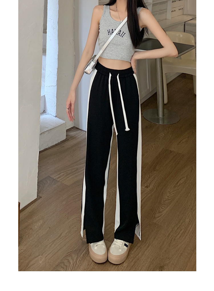Suit design feeling loose and thin stitching casual wide leg pants