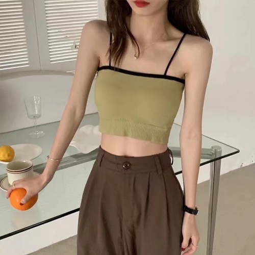 Fashion hot girl underwear female student Korean suspender vest wrapped around the chest to prevent light, gathered around the bra and beautiful back, which can be worn outside