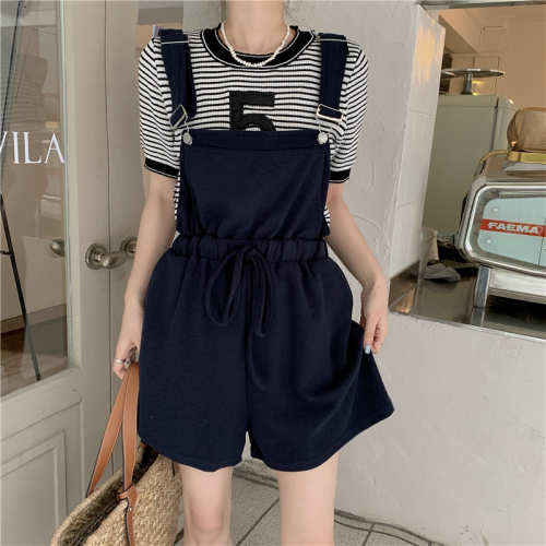 Real shooting and real price ~ loose casual style in summer, suspender shorts, Jumpsuit