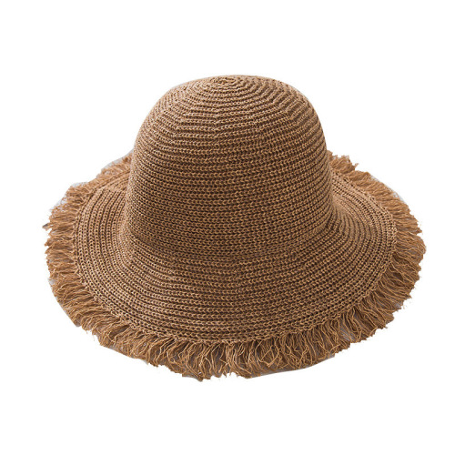 Mrs. Qian Sydney's same straw hat children's summer and Korean version of tide Travel Beach small fresh fisherman's hat holiday sunshade hat