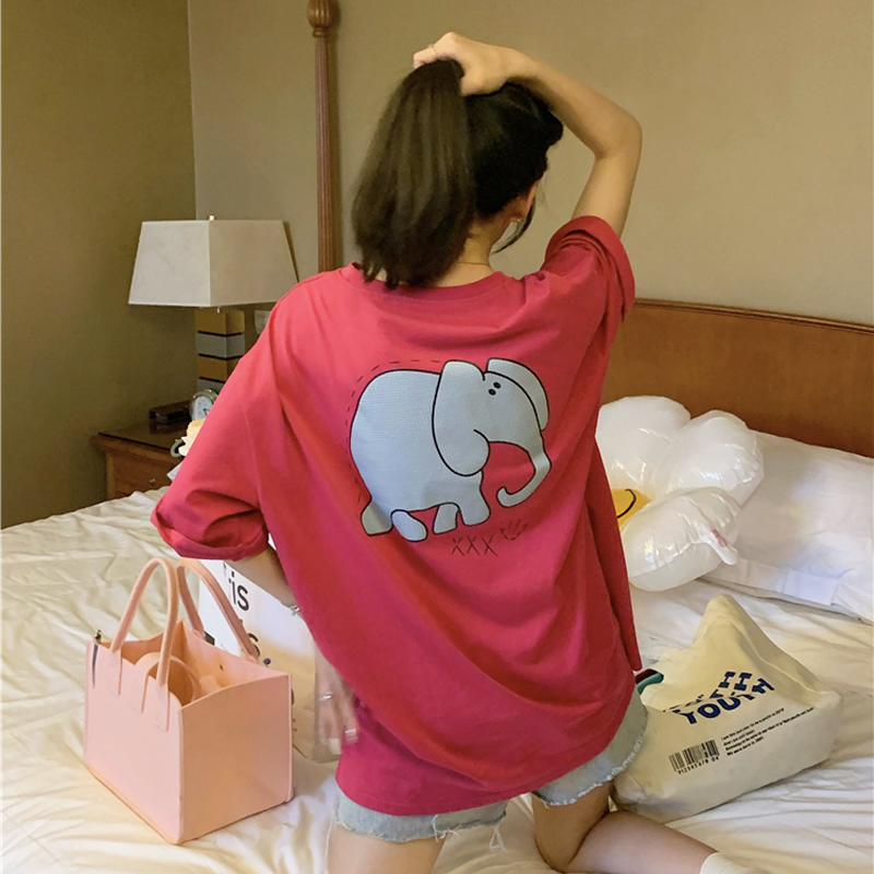 Oversize Korean white cotton short sleeve T-shirt women's 2022 spring and summer new loose half sleeve top