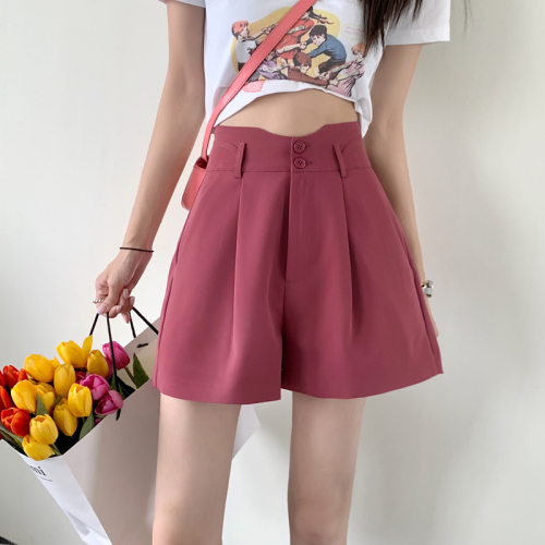 Real shooting and real price 2022 summer new Korean women's wear high waist thin women's casual shorts loose wide leg pants