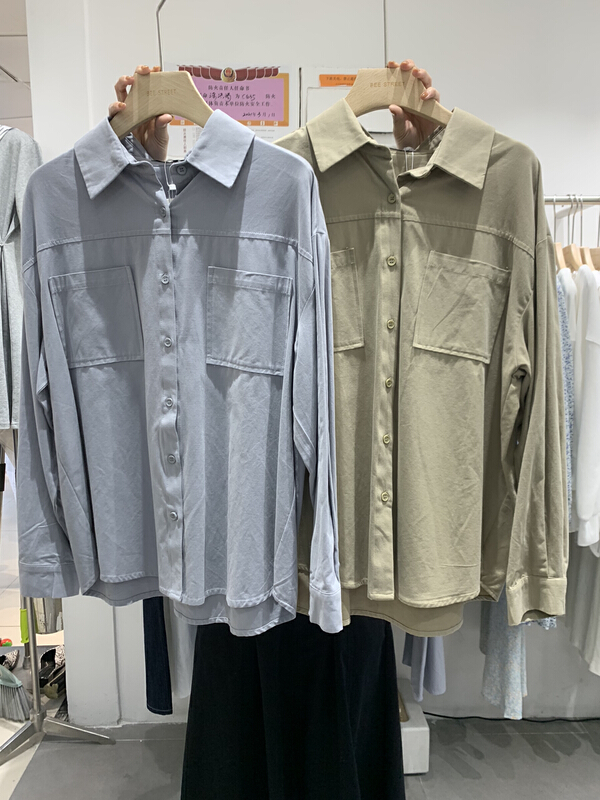 New year in early spring! [bee Street] Korean loose casual shirt 3147# lwy