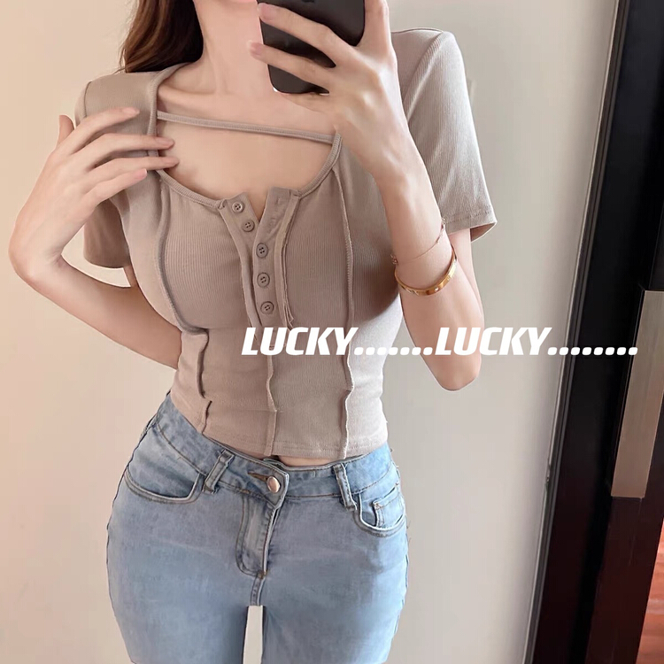 New in early summer! [lucky] a small slim fitting shirt 8591# zxx for the sense of design