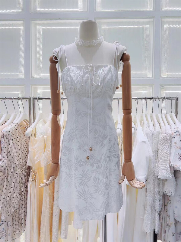 [Magnolia] small fresh solid color suspender dress d691-1# JJ