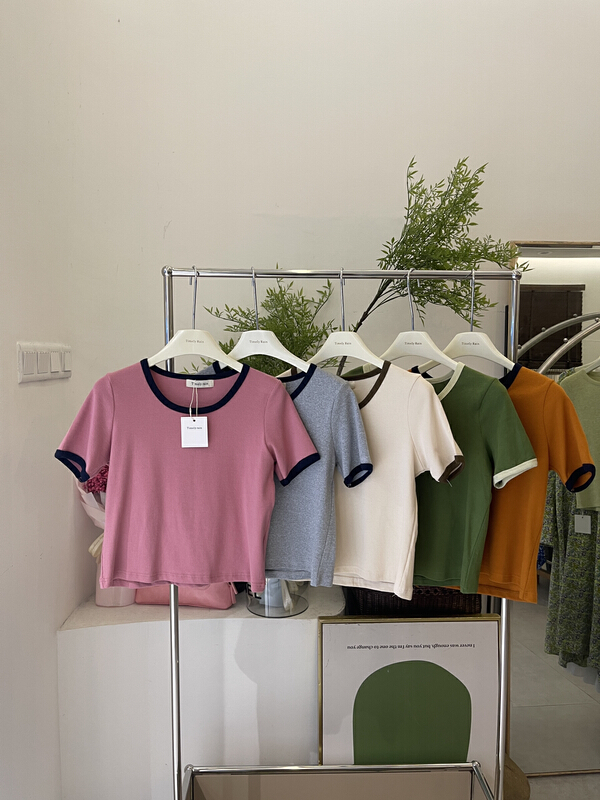 goods in stock! New year in early spring! [timely rain] Hanfeng ins color contrast sweater 21111# WPL