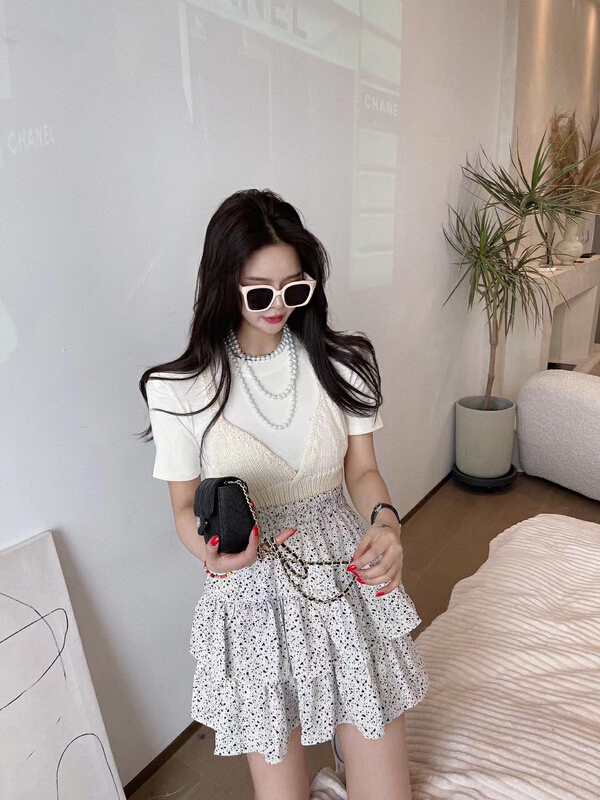 New in early summer! [ruru-clutching 2 store] floral sweet lady skirt 2296# lwy