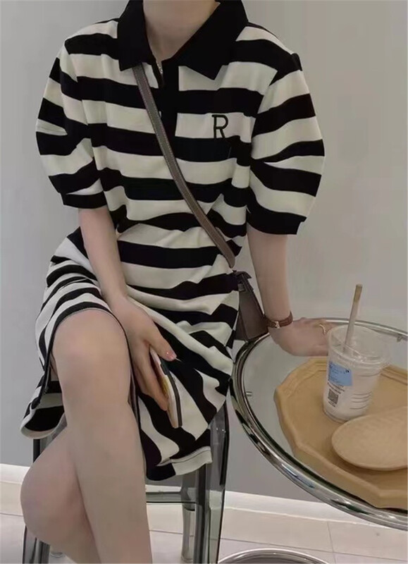 [Susan] letter stripe fashion dress 6673# LSW
