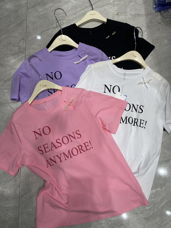 [wlady] neckline Chinese style cheongsam knot letter short sleeve T-shirt 290# WTT