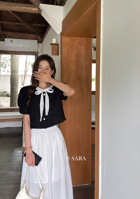 goods in stock! [Sara] Korean versatile elastic waist skirt (only selling skirt) 16958# lwy