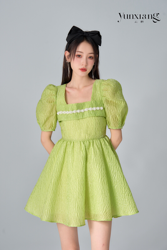 New in early summer! [Yunxiang (formerly in style & MC)] customized pearl temperament square neck dress 377# WPL