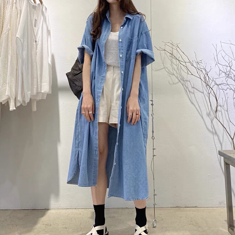 New in early summer! [Yulia] Korean long women's thin shirt 2189# Cl