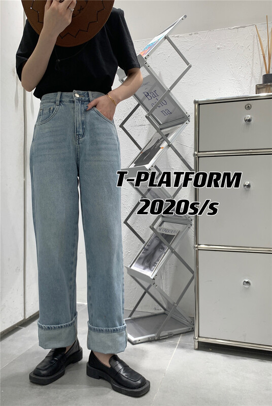 goods in stock! New year in early spring! [t-platform] Vintage loose skinny versatile jeans w6117# zxx