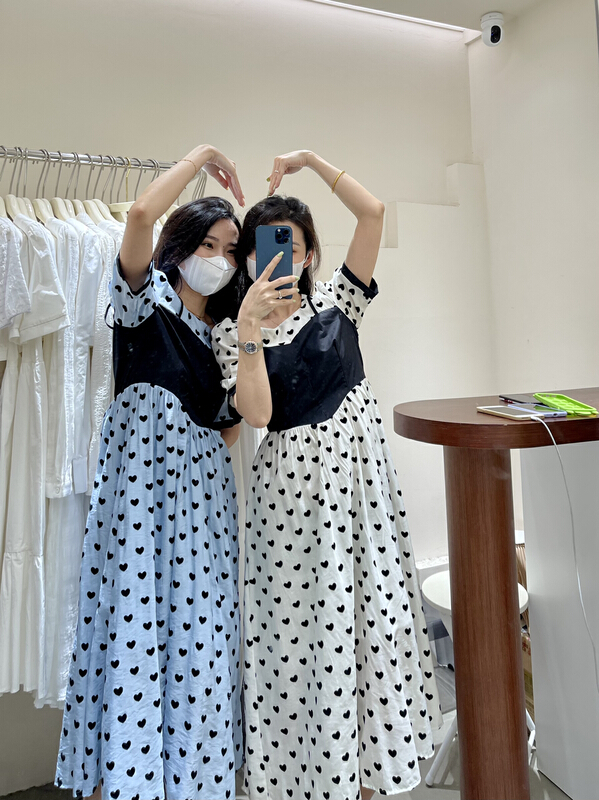 New in early summer! [from. V] Korean love versatile dress 7917-1# L