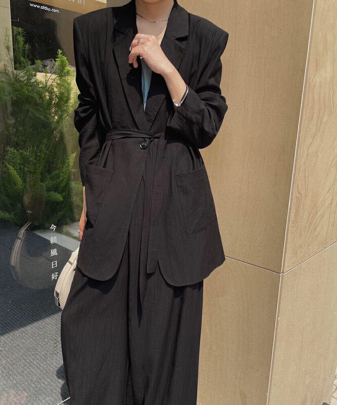 [soul] stylish waist closing suit (with waist rope) at18083212w# CLS