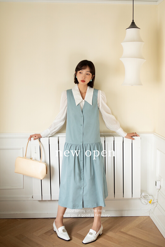 早春上新！【NEW OPEN】氣質百搭寬鬆連衣裙  HB22157#  ZXL