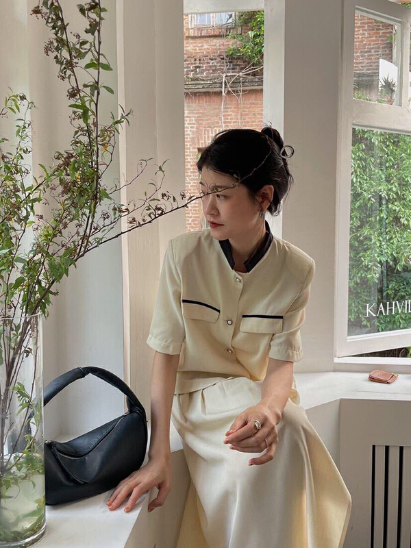 [soul] contrast color design temperament short coat at18143222w# CLS