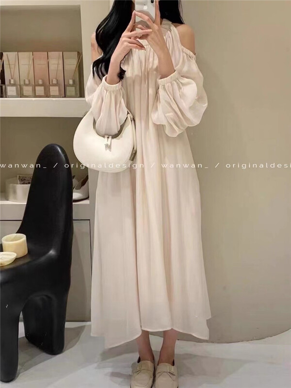 goods in stock! New in early summer! [wanwan] Korean design off shoulder dress 1523# HBx