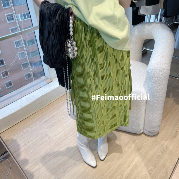 [FEIMAO(YIMAO)] fashion elastic waist Joker skirt YM-9791# LSL