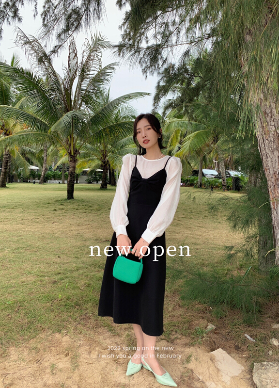 New year in early spring! [new open] Korean style waist closing slim dress fb22025# zxl