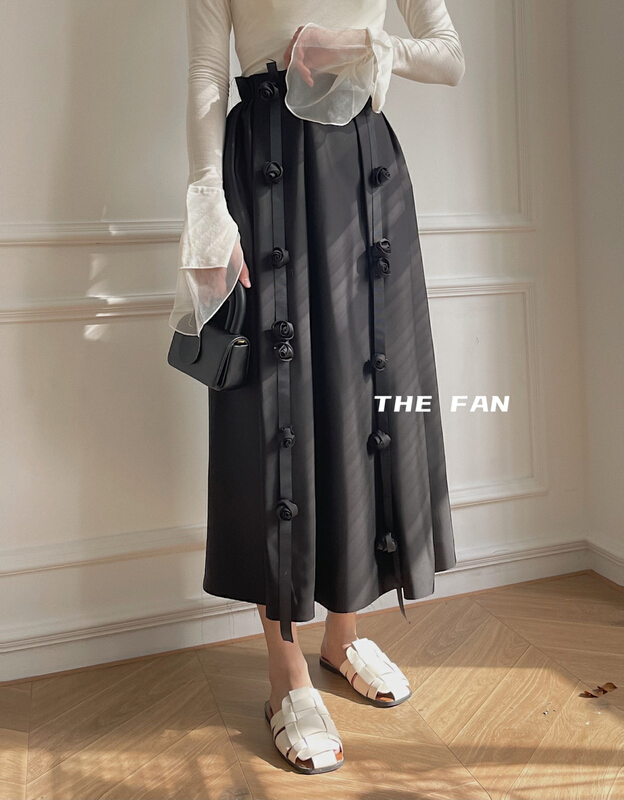 New year in early spring! [the fan] French romantic flower three-dimensional rose ribbon skirt 96508# zxx