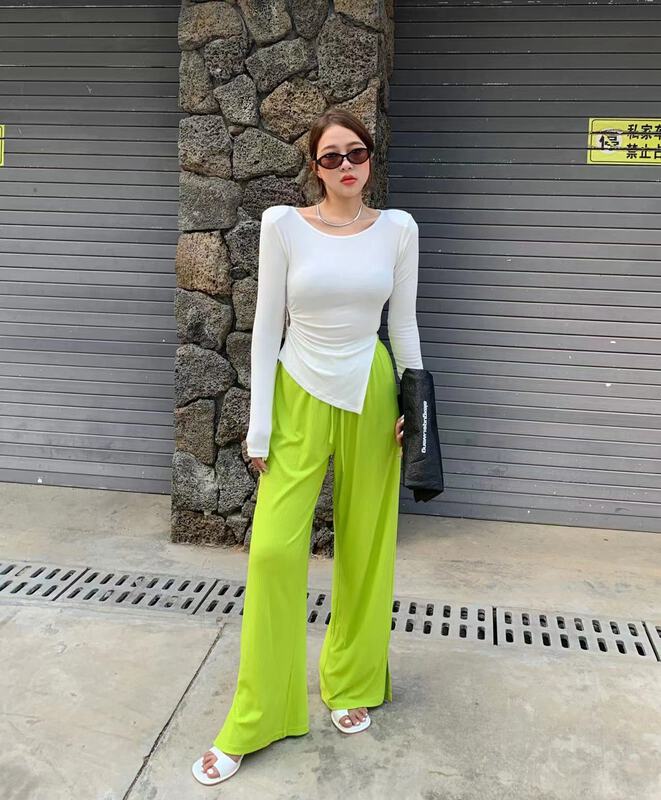 New year in early spring! [XT studio] high waist loose elastic waist casual pants 8010# zxl