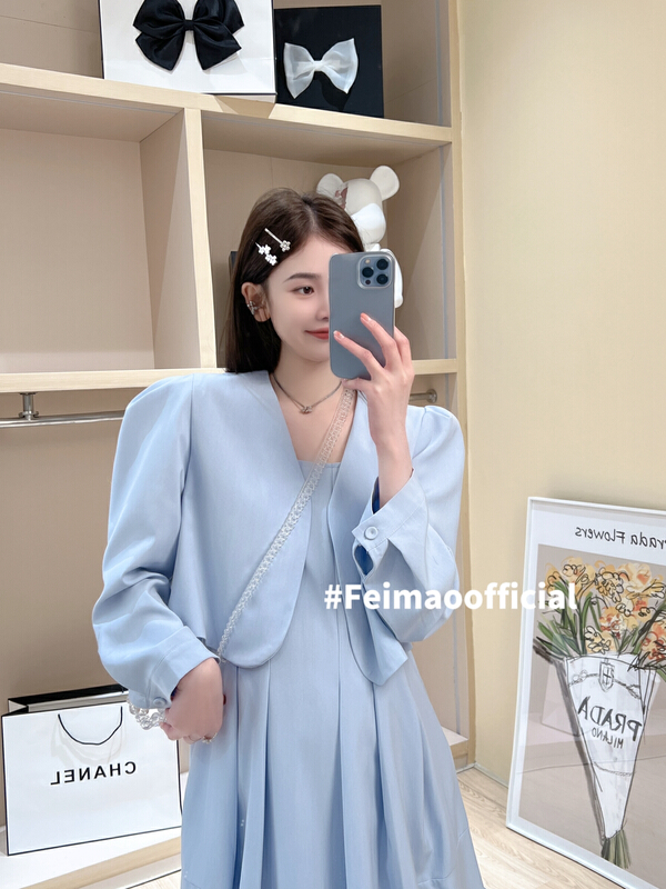 New year in early spring! [Feimao Philippine cat] fashion suit + suspender dress two-piece suit ym-9586# LSL