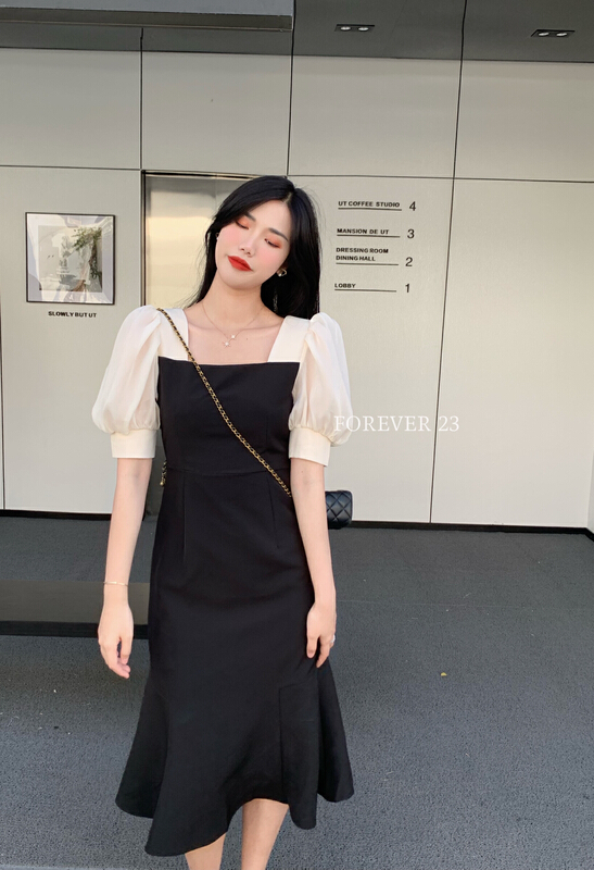 New year in early spring! [forever23] temperament fishtail thin dress 703# hjy