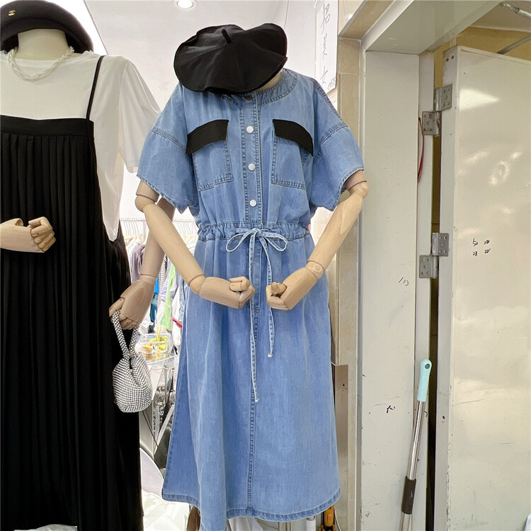 [mm9] Vintage waist slim dress 6061# XYJ