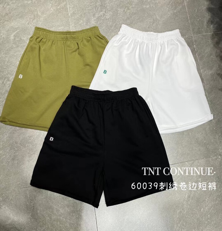 [TNT continue] Elastic Waist Wide Leg high waist casual shorts 60039# L