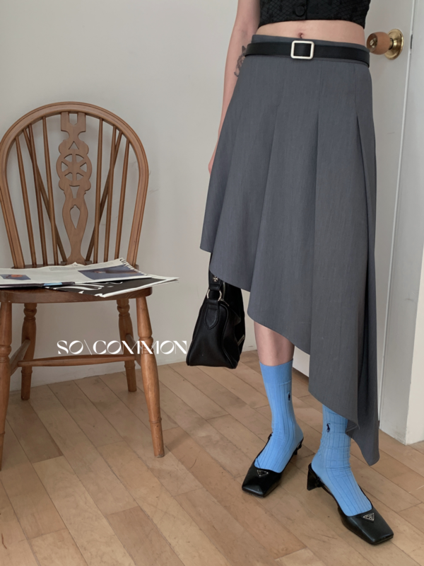 [so common] Korean irregular pleated skirt 62516# XYJ