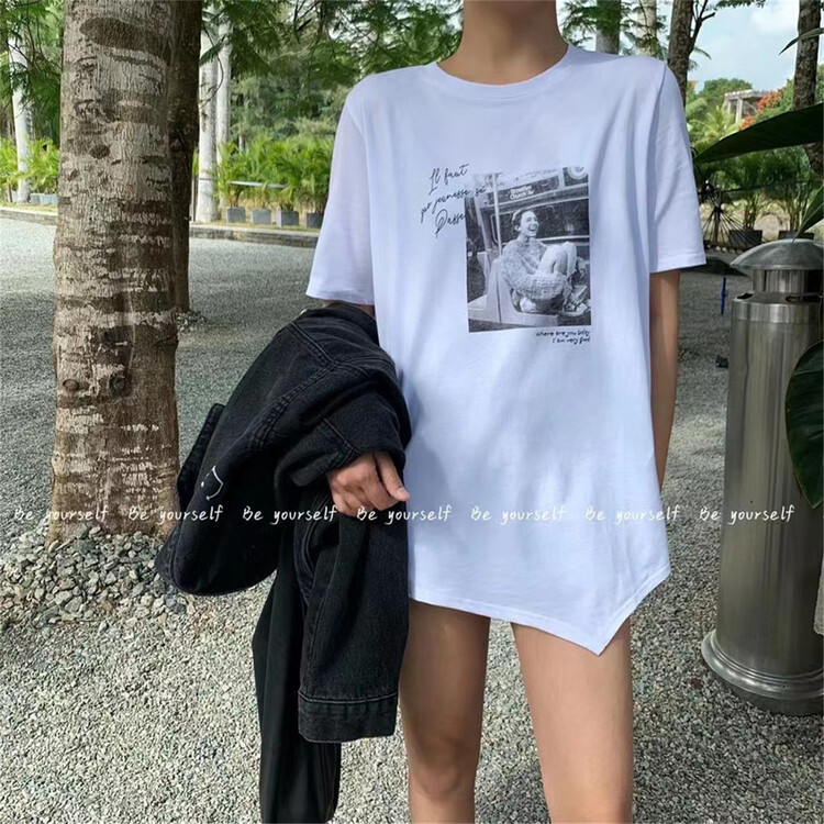 New year in early spring! [be your self] personalized design character print short sleeve T-shirt t66105# LSL
