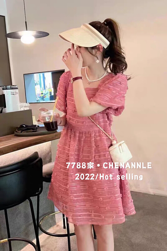 [chennnle] gentle aging square neck dress 9531# PCZ