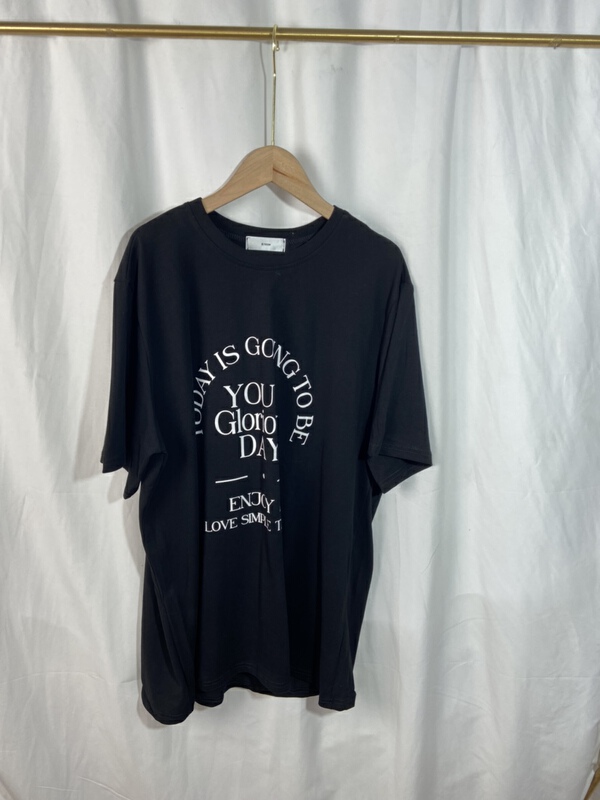 [Yi show shop] letter printed lazy short sleeve T-shirt 1160# Cl