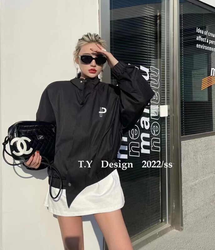 New year in early spring! [T.Y tangyuanjia] stand collar letter Korean short coat 9805# ozq