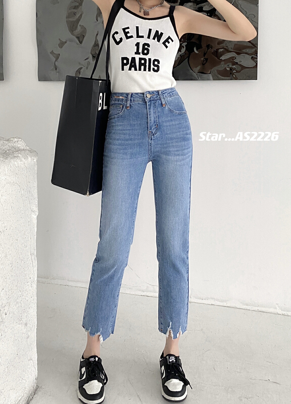 [star] Korean stretch slim fitting pipe jeans as2226# CLS