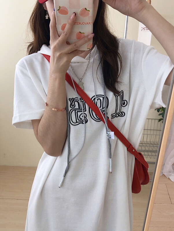 [Hebe] Korean casual embroidery digital dress 80005# XYJ