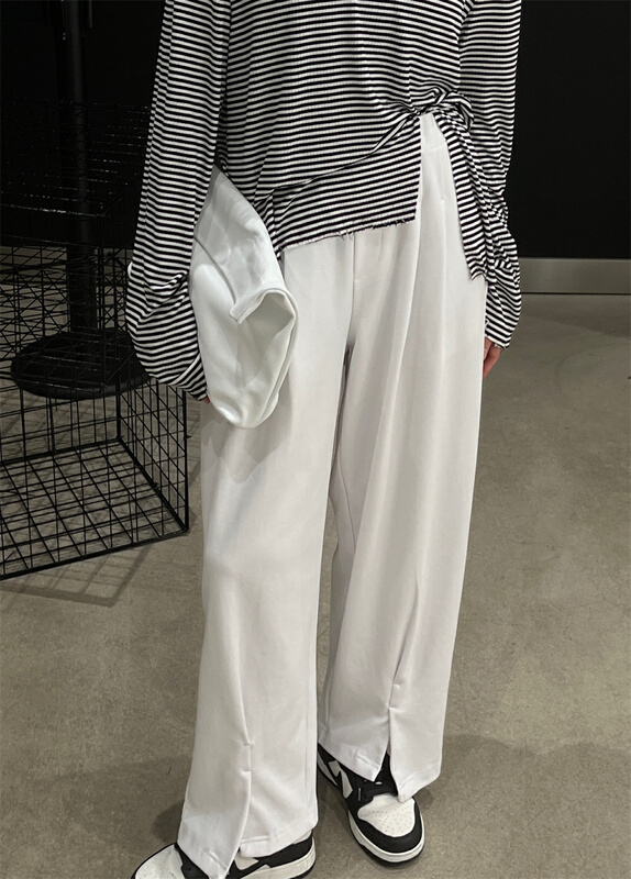 Original price 120.00! [WP / Yinuo] Korean style straight tube slim split casual pants k622# CSX