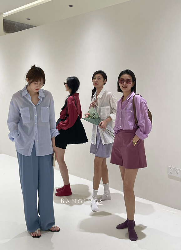 [bangings] Korean ramie double pocket thin shirt 0155# CLS