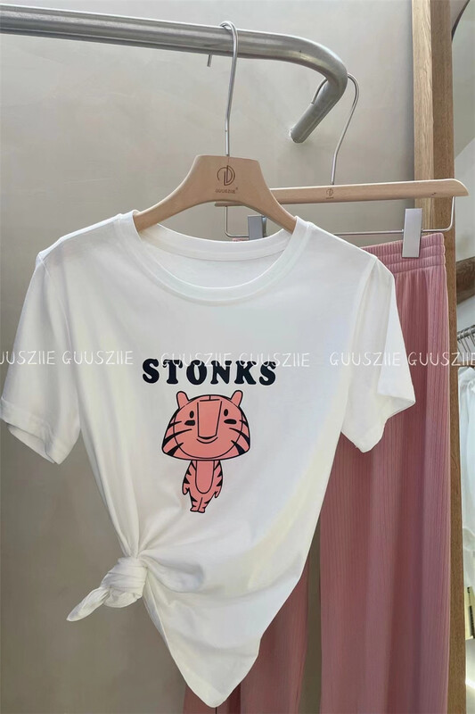 New in early summer! [Gu Shi] casual cartoon printed short sleeve T-shirt 8011# hjy
