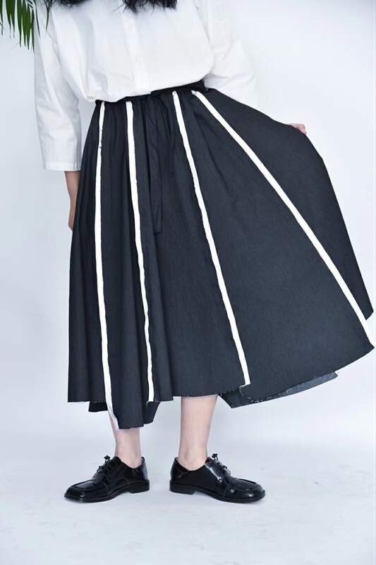 goods in stock! [three and two] high waist color matching lady skirt 58069# L