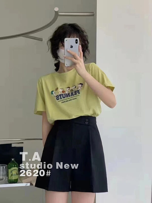 New in early summer! [TA +] Korean Pullover cartoon short sleeve T-shirt 2620# XYY