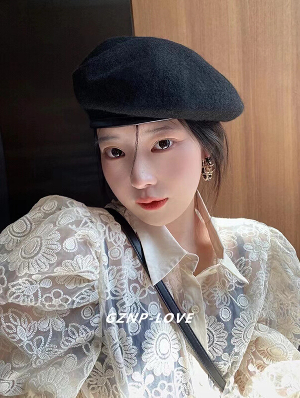 [mi ni] French lace bubble sleeve blouse 2069# PCZ
