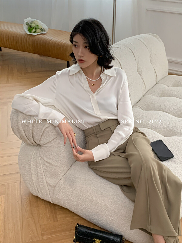 早春上新！【WHITE】寬鬆百搭直筒休閒褲  75903#  XYJ