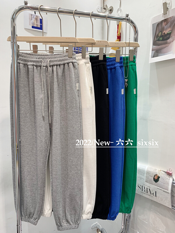 New in early summer! [66] Korean pocket label casual pants 175# L