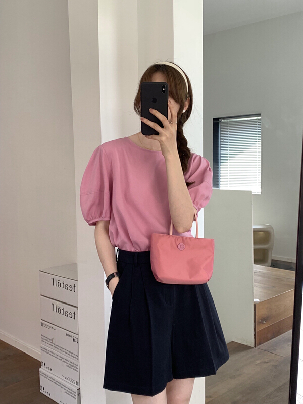[T.G] simple Japanese versatile Korean Short Sleeve T-shirt 17387# cqw